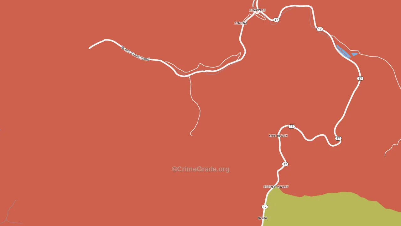 Sodom, WV Map of Murder Rates