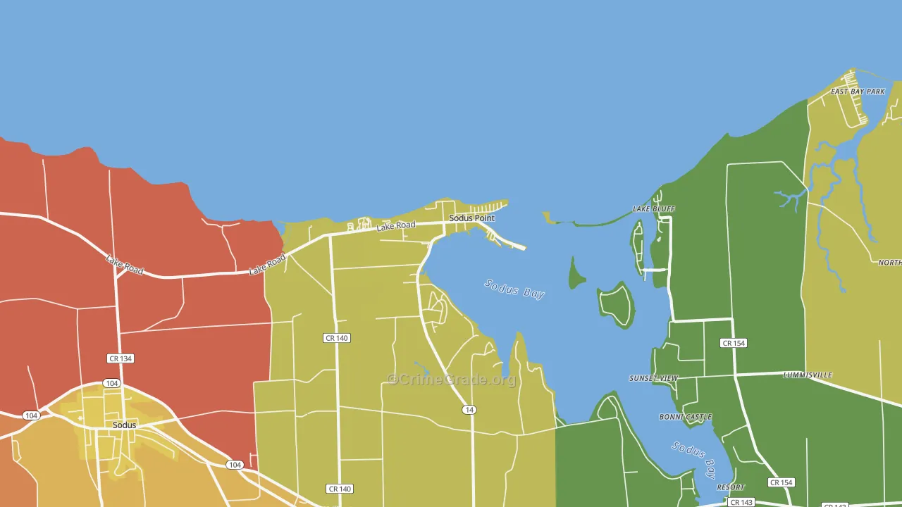 Sodus Point, NY Map of Murder Rates