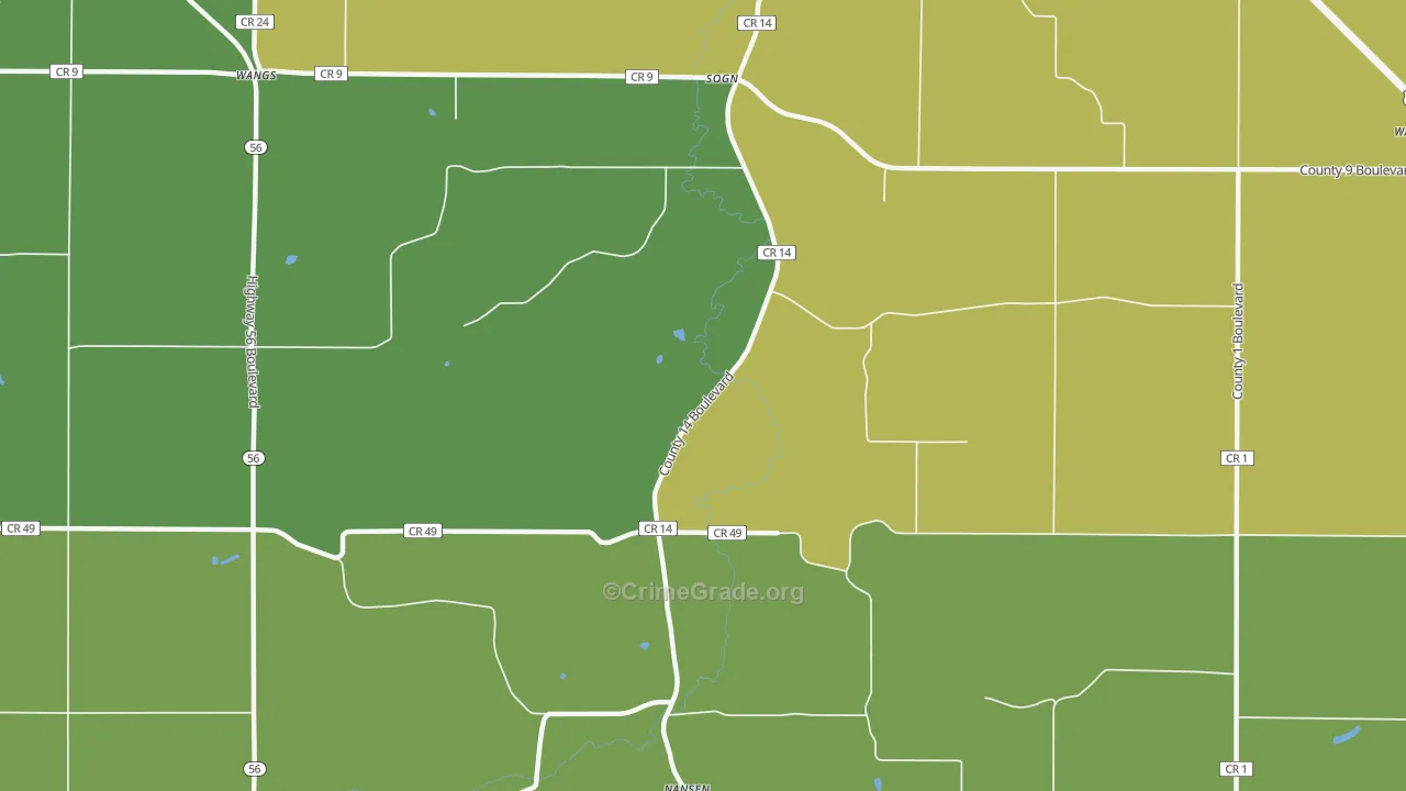 Sogn, MN Map of Murder Rates