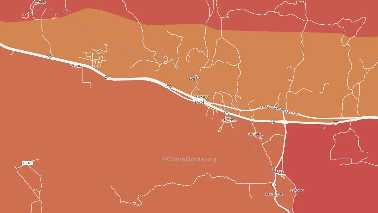 Soham, NM Map of Murder Rates