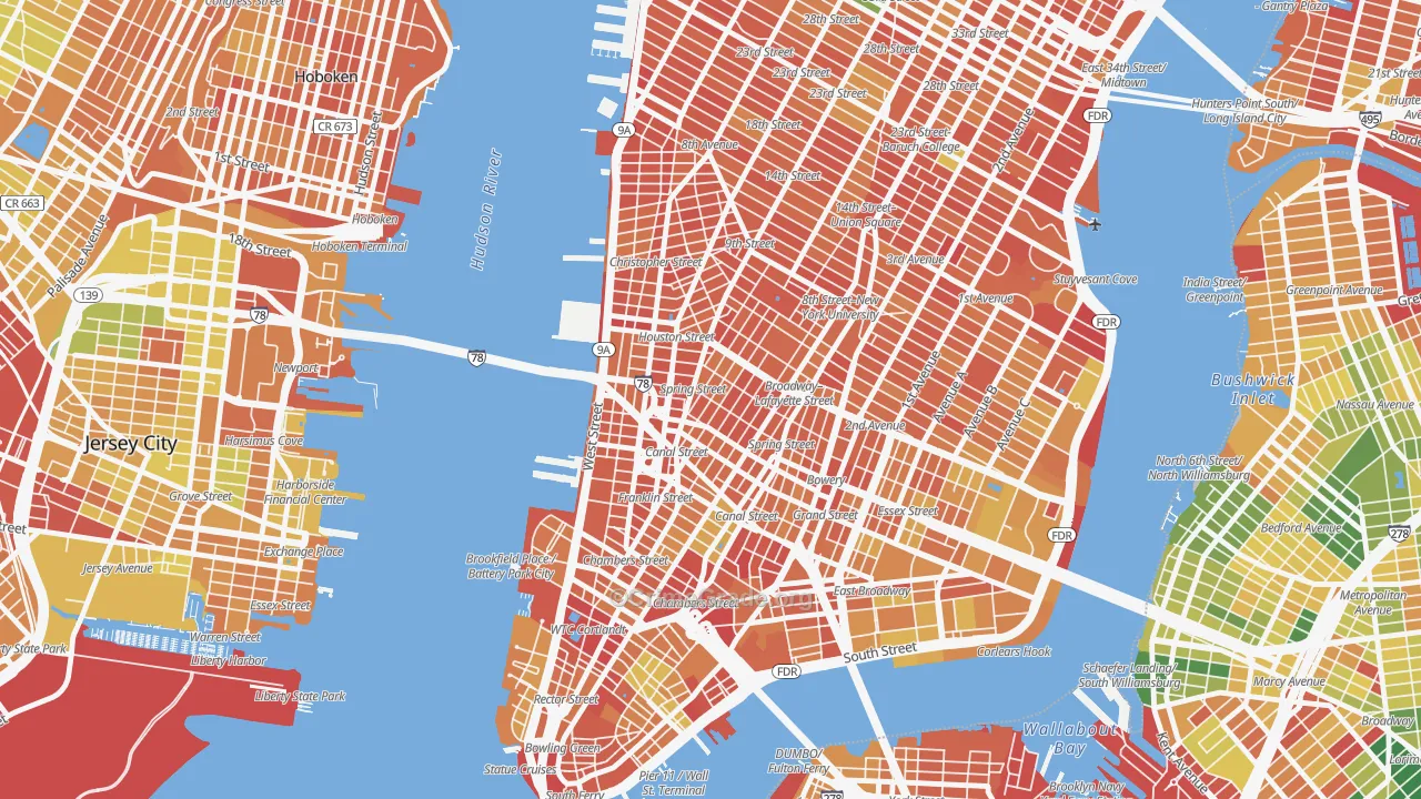 Soho, Manhattan, NY Map of Murder Rates