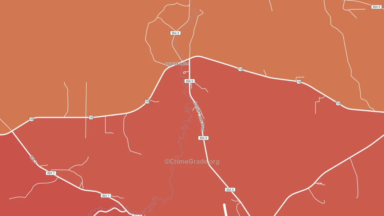 Soldier Creek, SD Map of Murder Rates