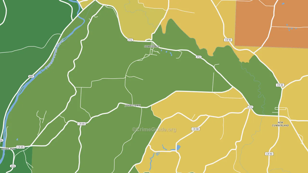 Somerdale, OH Map of Murder Rates