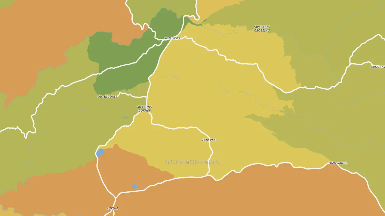 Somerset, CA Map of Murder Rates