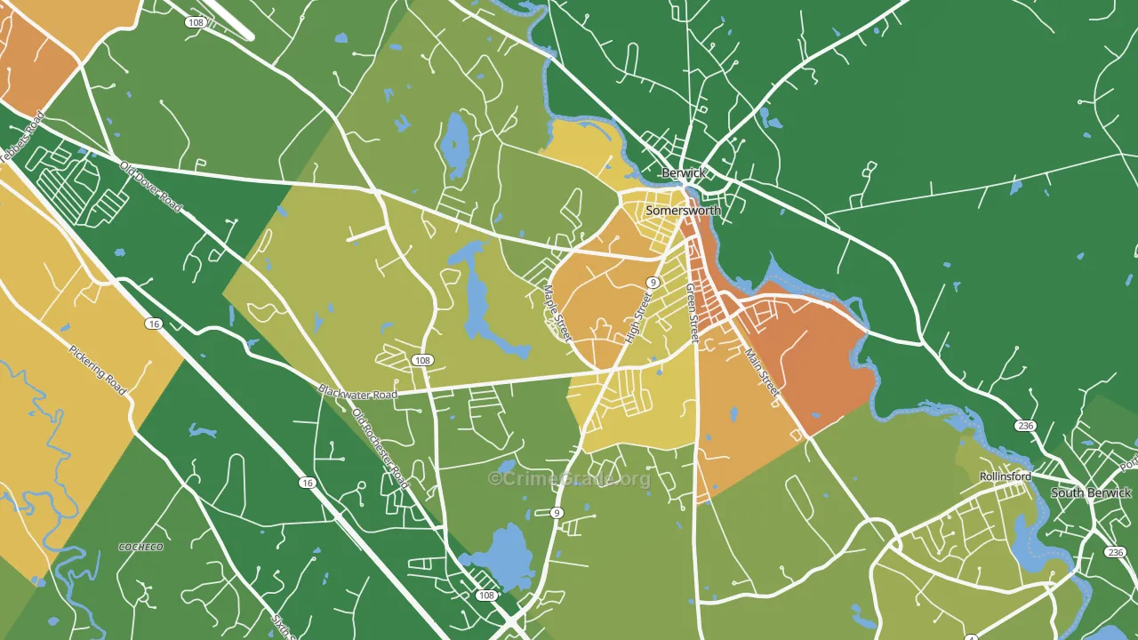 Somersworth, NH Map of Murder Rates