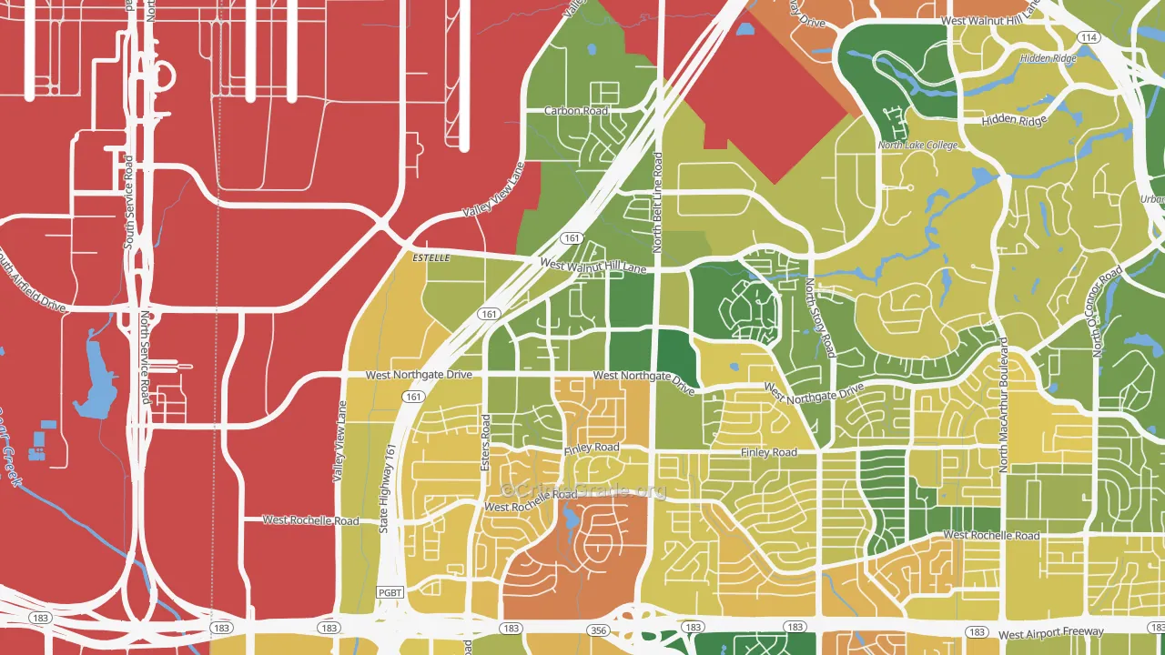 Song, Irving, TX Map of Murder Rates