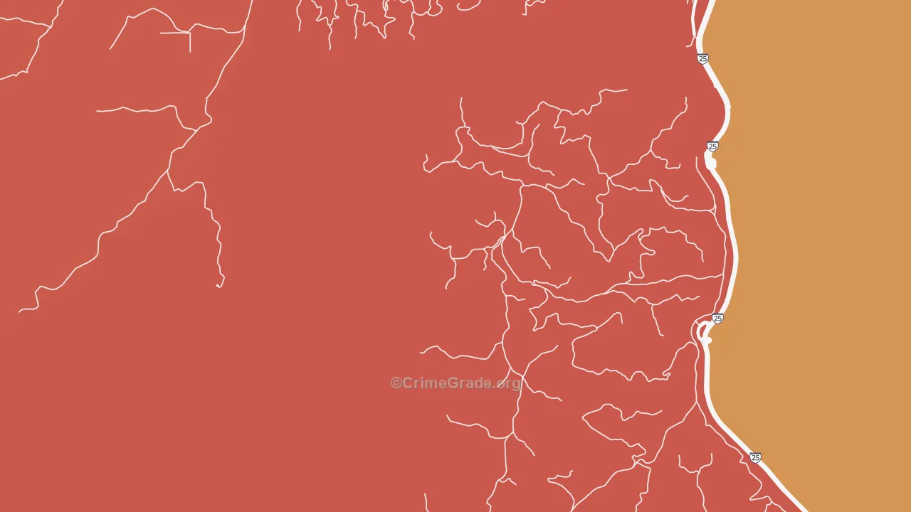 Sopris, CO Map of Murder Rates