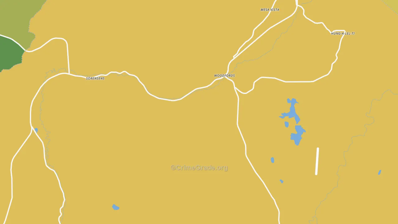 Sorensens, CA Map of Murder Rates