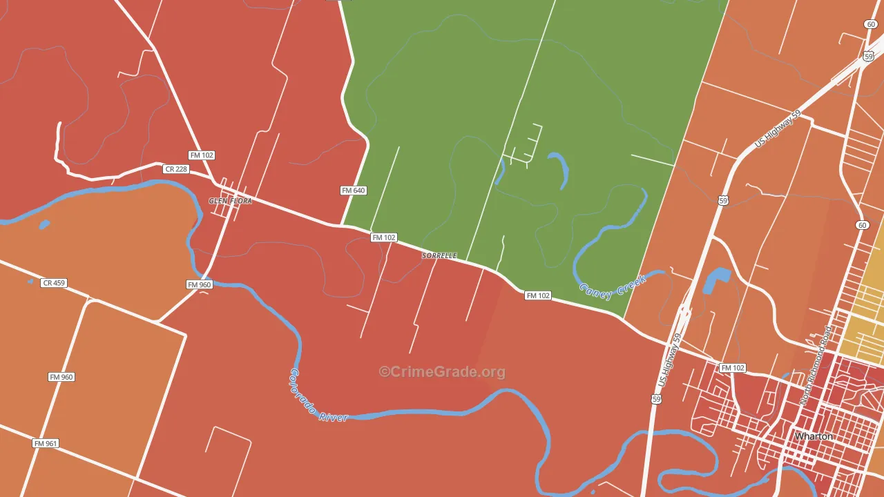 Sorrelle, TX Map of Murder Rates