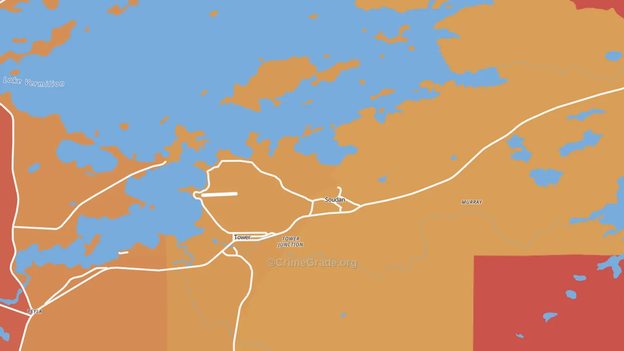 Soudan, MN Map of Murder Rates