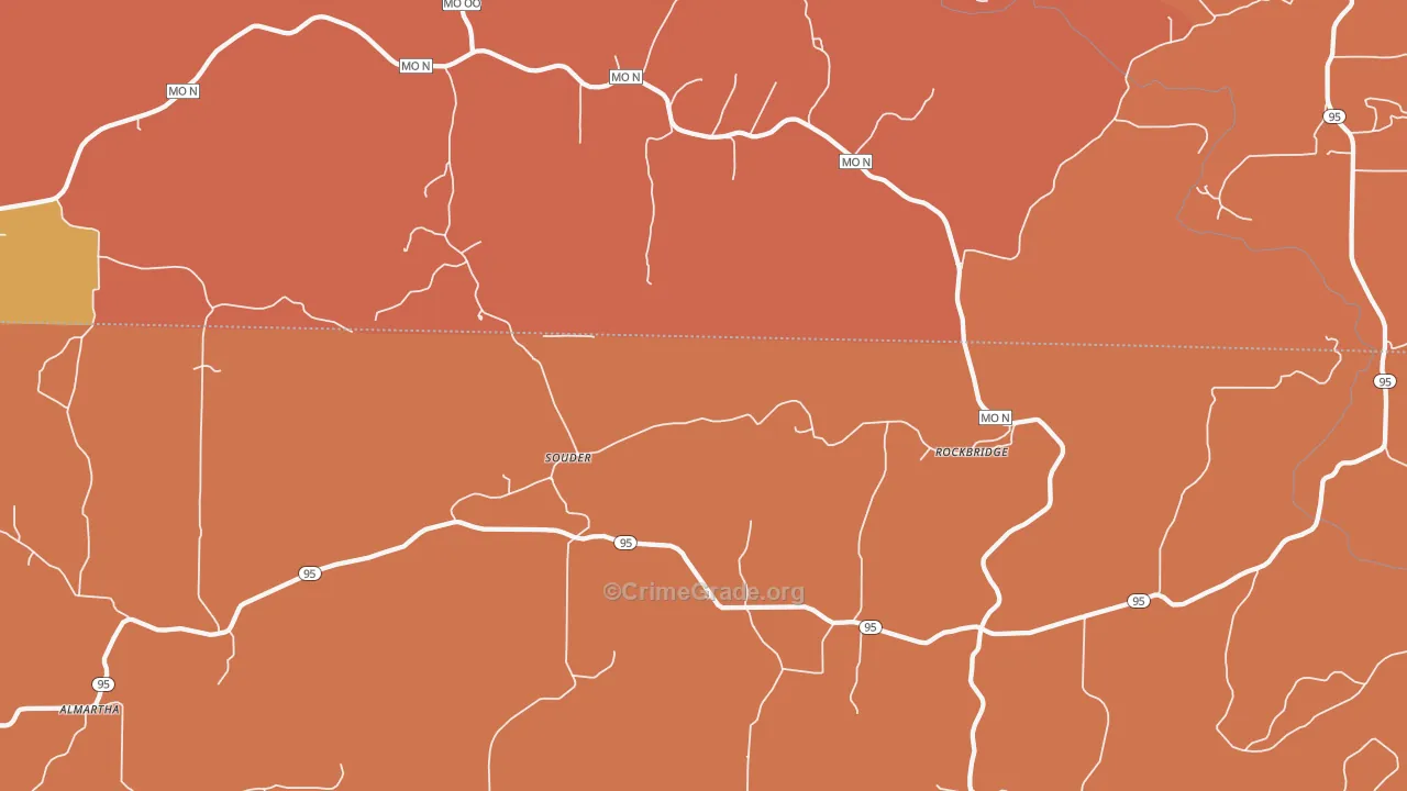 Souder, MO Map of Murder Rates