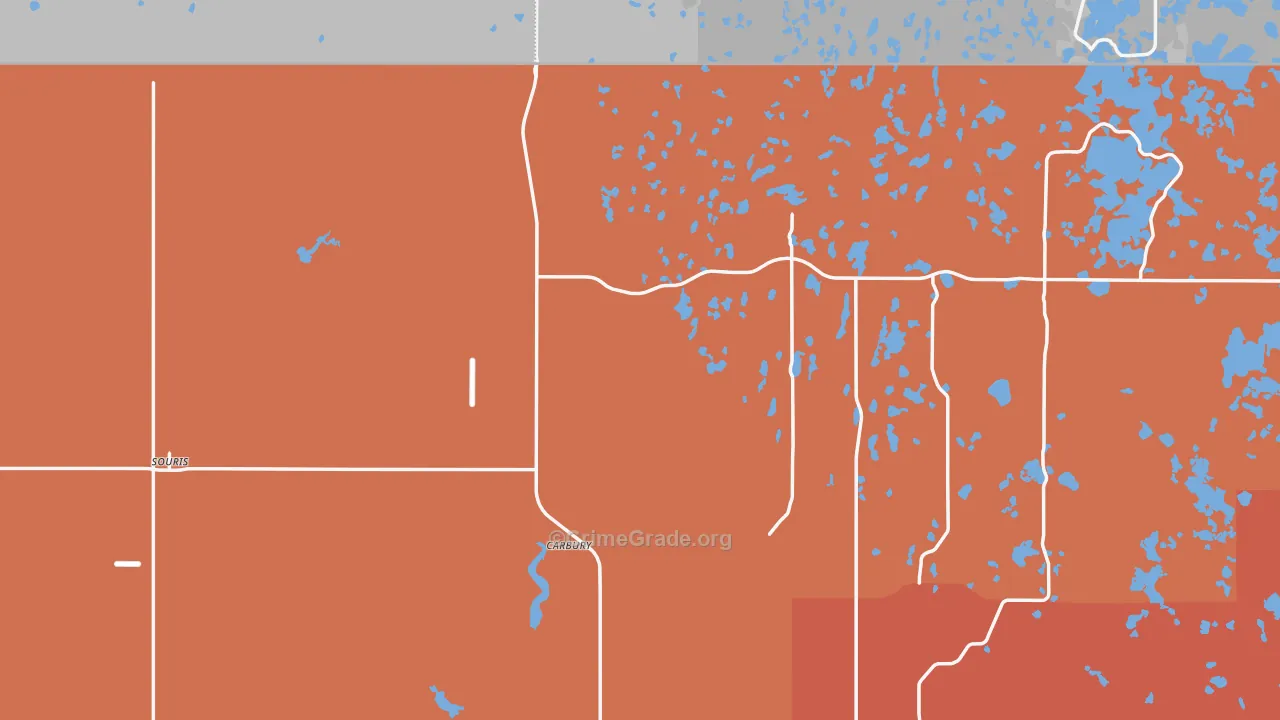Souris, ND Map of Murder Rates