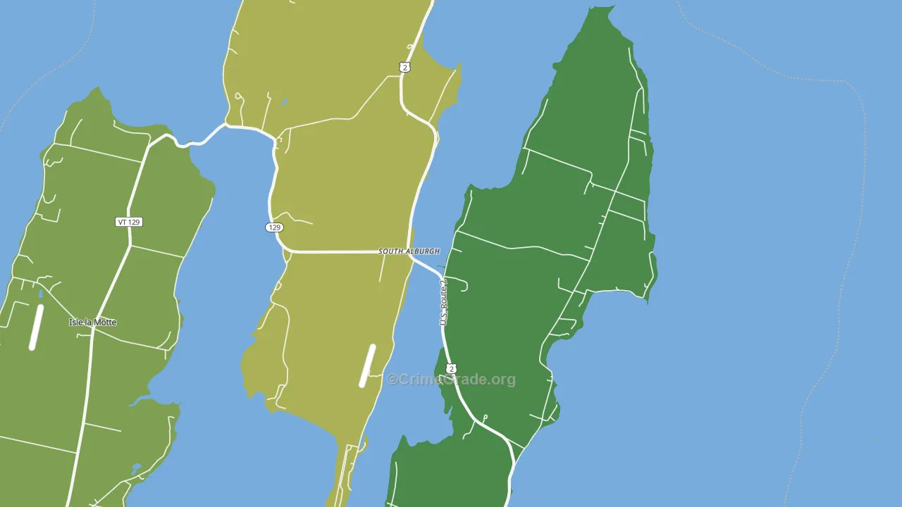 South Alburg, VT Map of Murder Rates