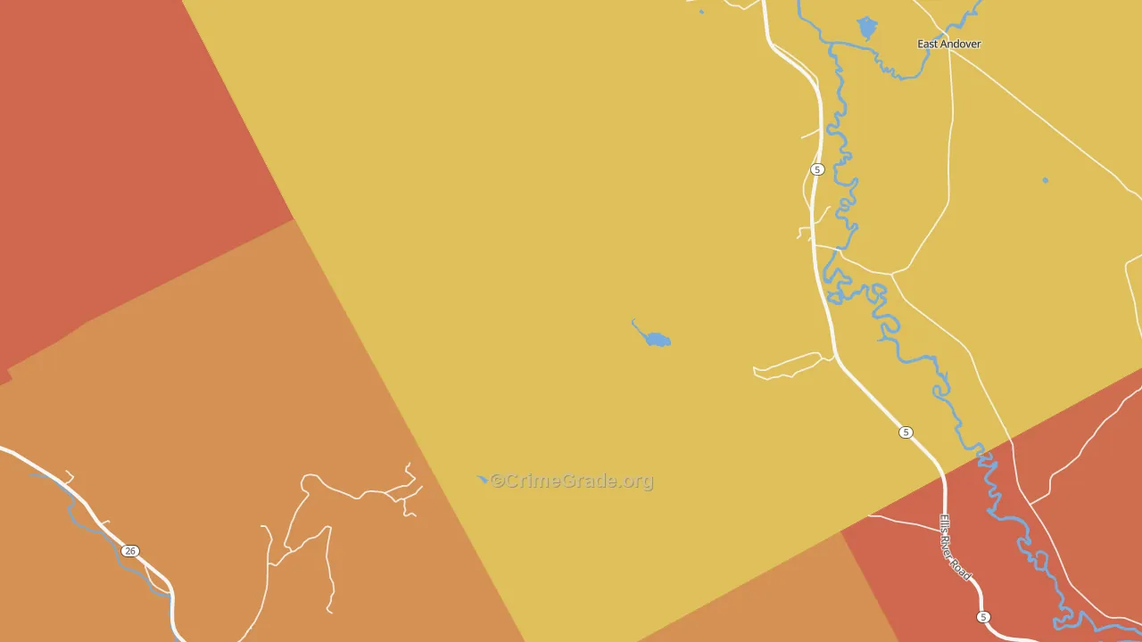 South Andover, ME Map of Murder Rates