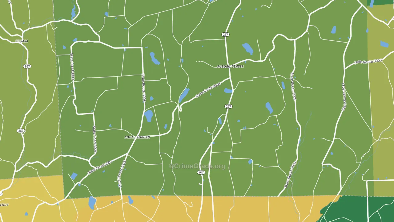 South Auburn, PA Map of Murder Rates