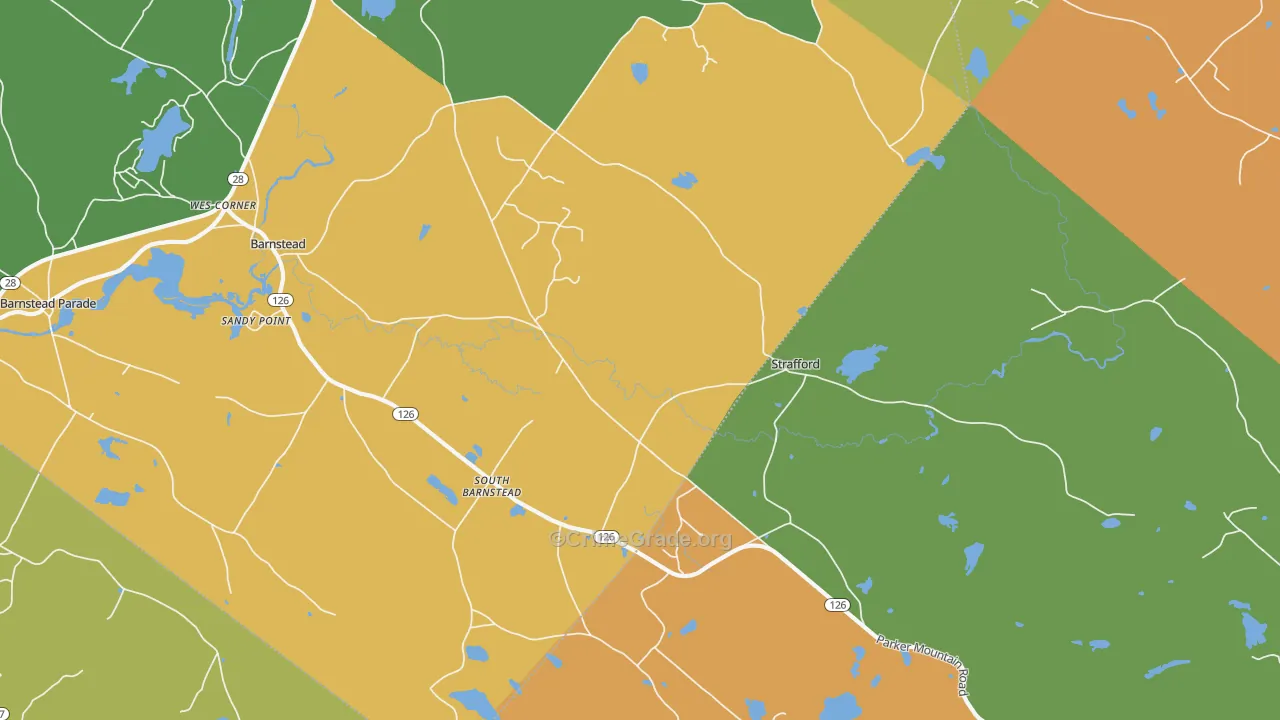 South Barnstead, NH Map of Murder Rates