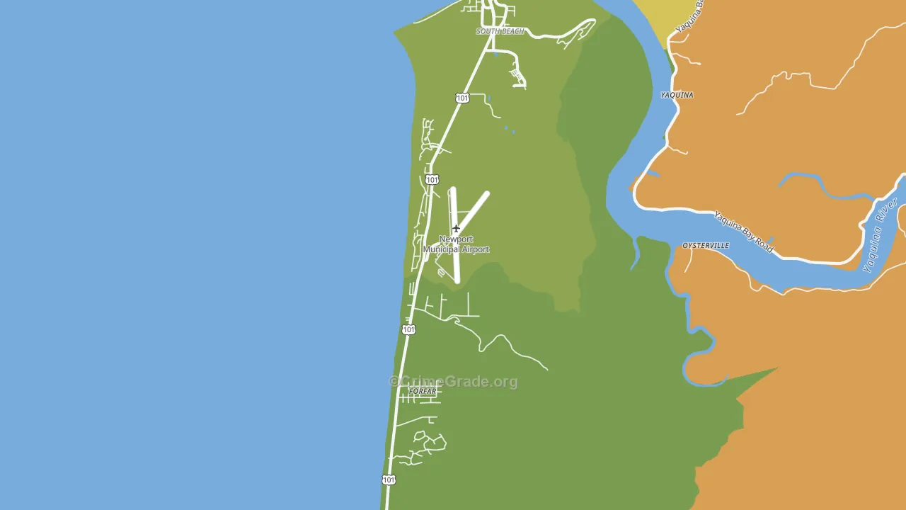 South Beach, OR Map of Murder Rates