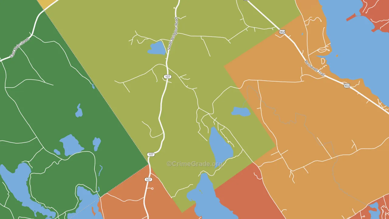 South Bridgton, ME Map of Murder Rates