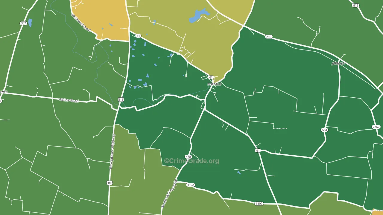South Buffalo, KY Map of Murder Rates
