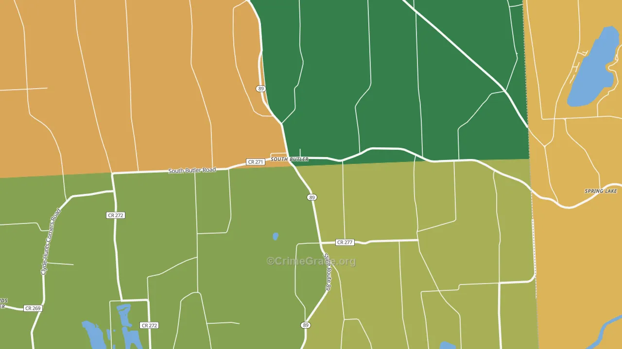South Butler, NY Map of Murder Rates
