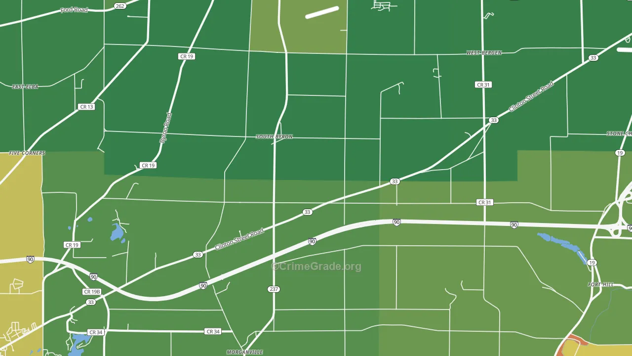 South Byron, NY Map of Murder Rates