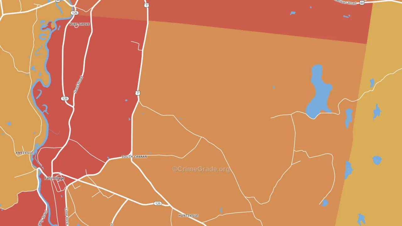 South Canaan, CT Map of Murder Rates