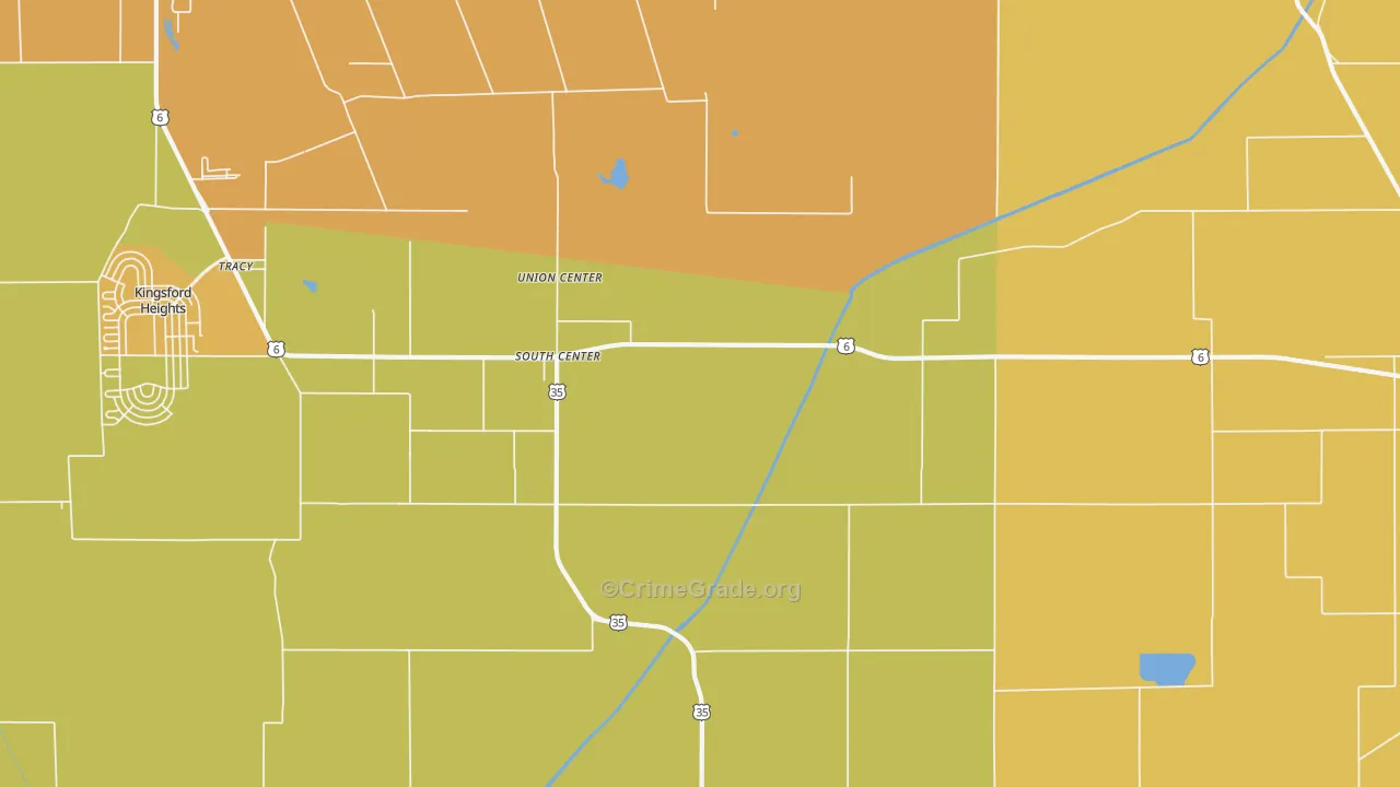 South Center, IN Map of Murder Rates
