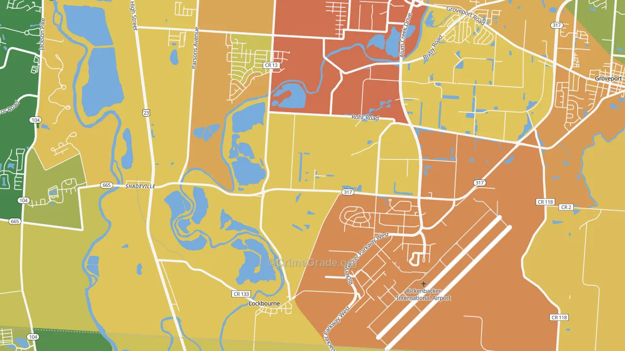 South Central Accord, Columbus, OH Map of Murder Rates