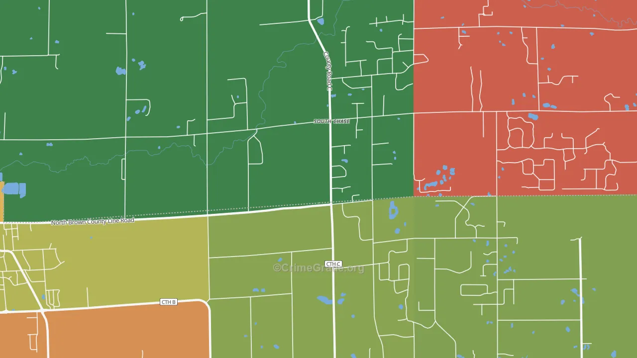 South Chase, WI Map of Murder Rates