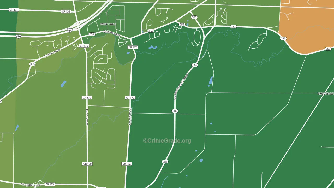 South Chili, NY Map of Murder Rates