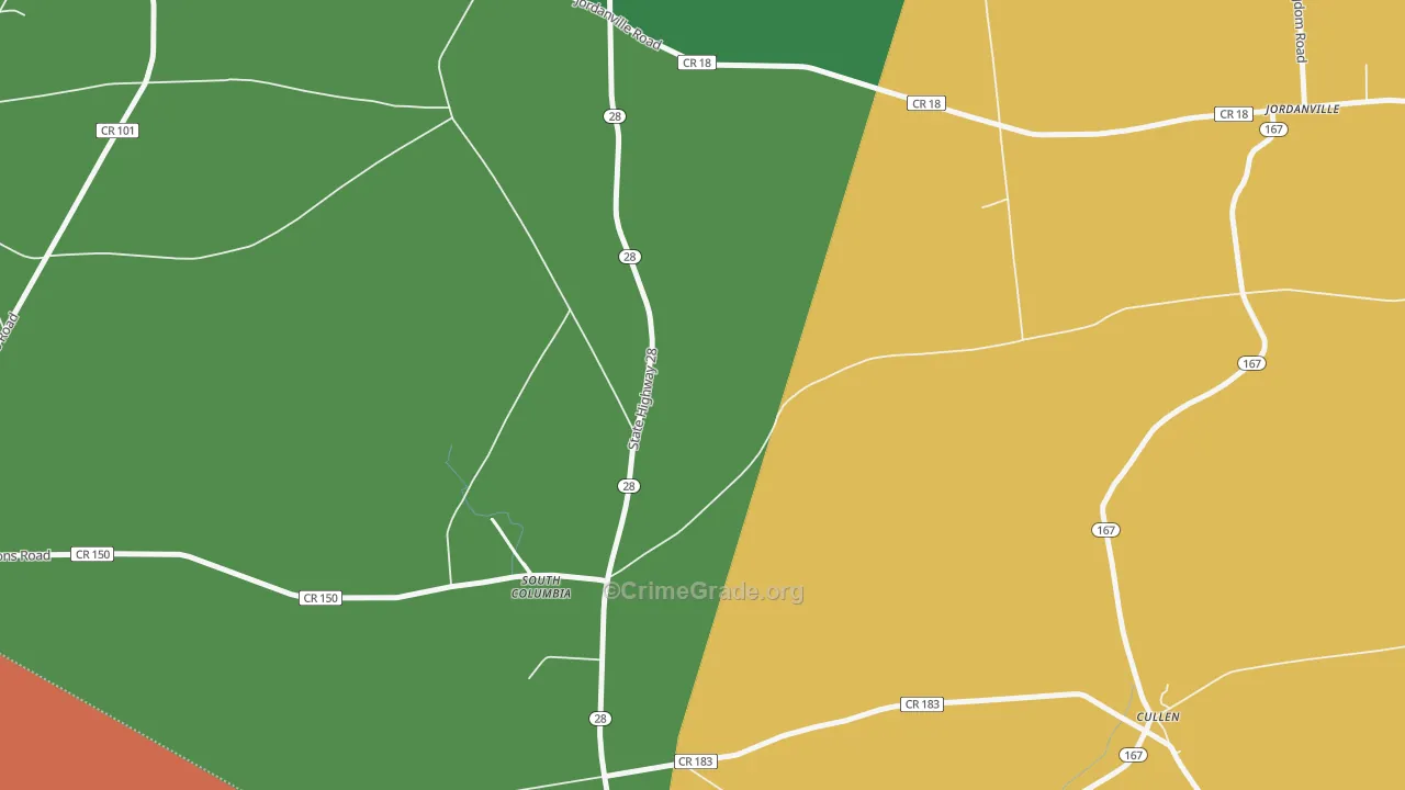 South Columbia, NY Map of Murder Rates