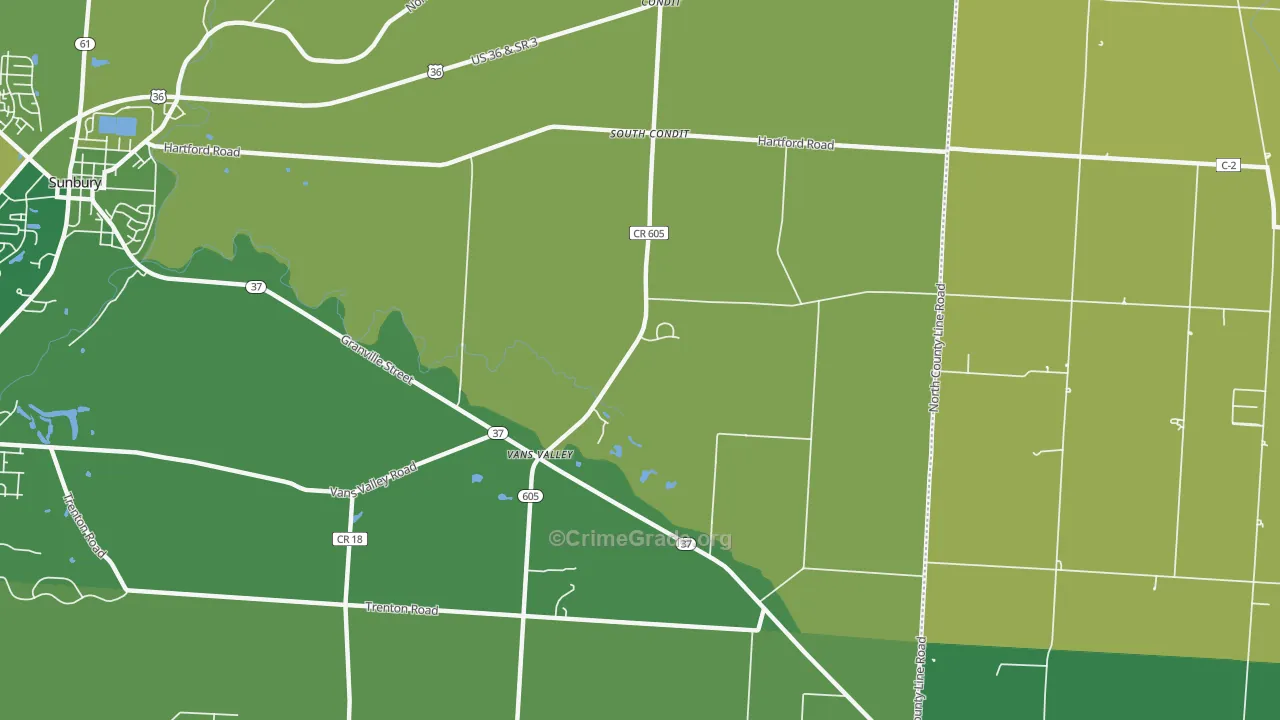 South Condit, OH Map of Murder Rates