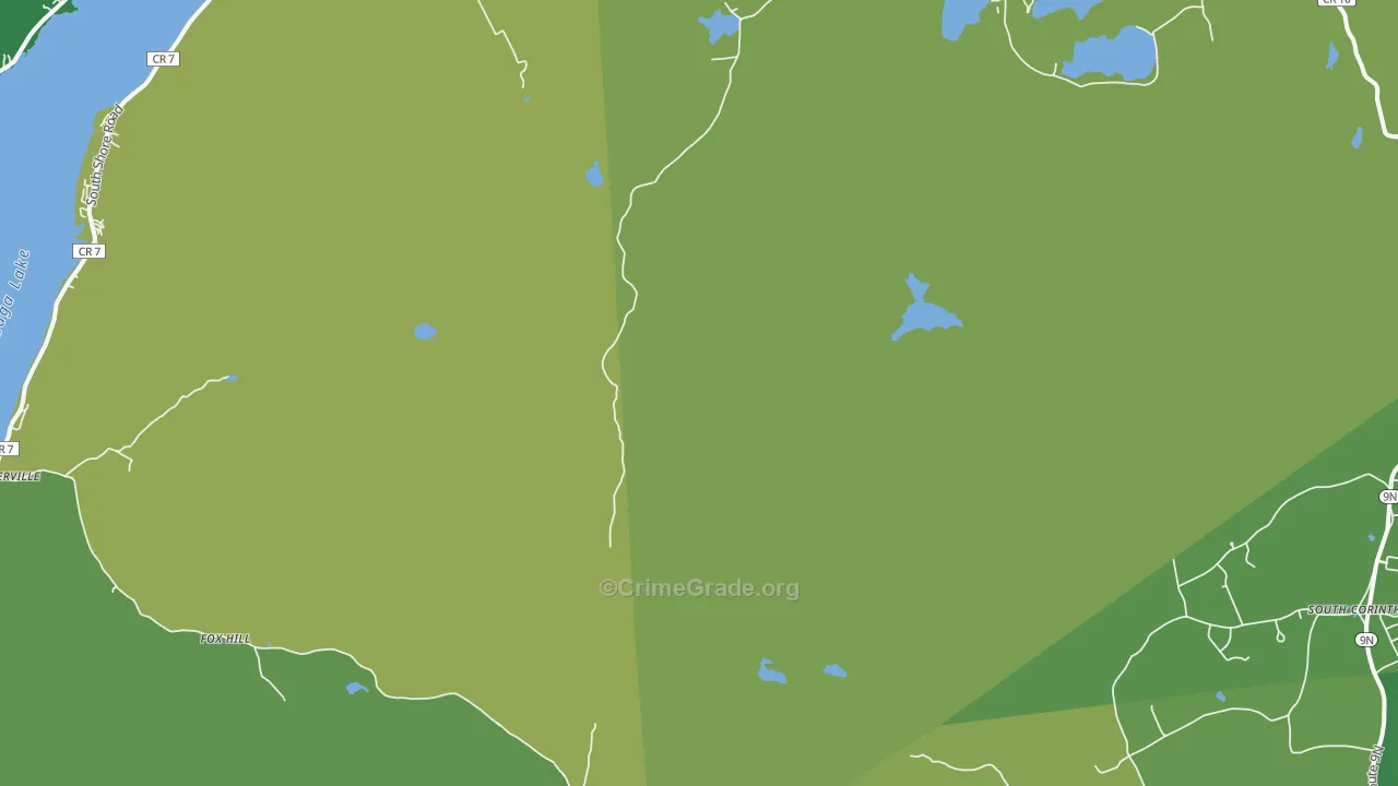 South Corinth, NY Map of Murder Rates