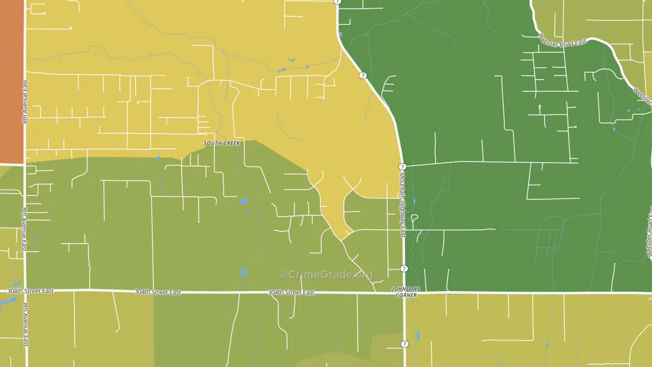 South Creek, WA Map of Murder Rates