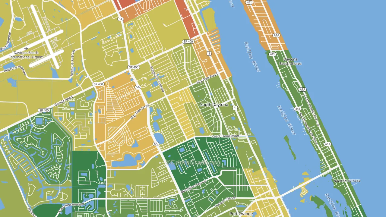 South Daytona, FL Map of Murder Rates