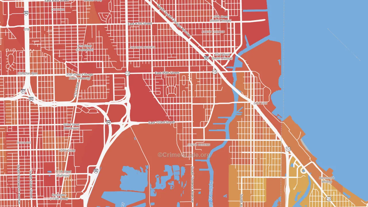 South Deering, Chicago, IL Map of Murder Rates