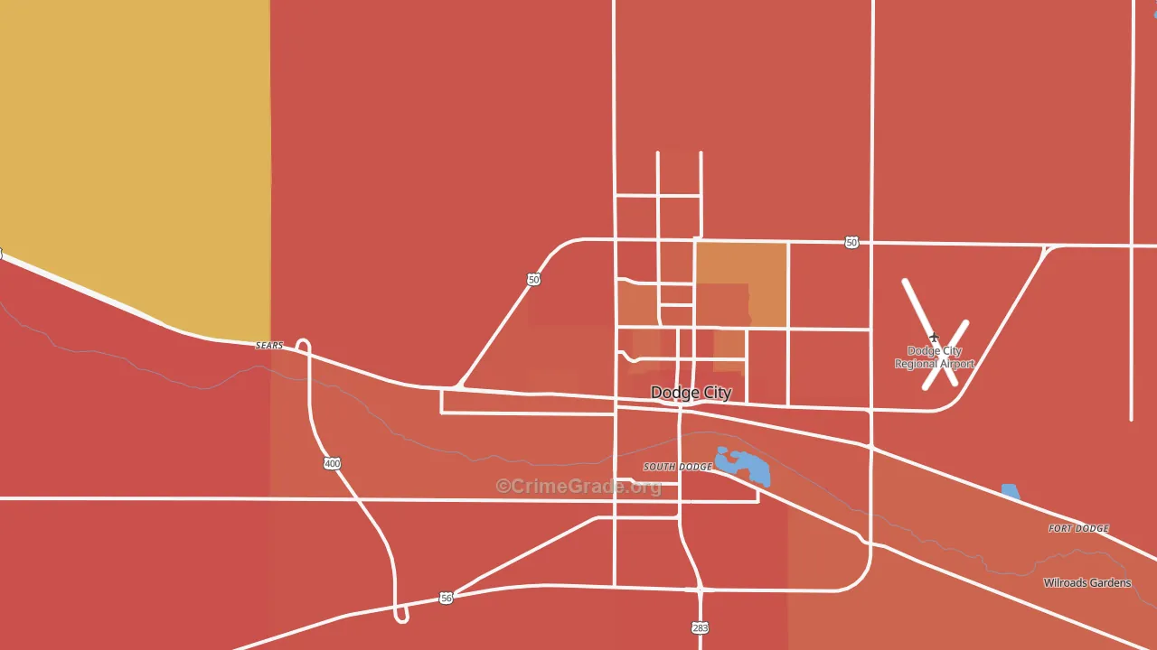 South Dodge, KS Map of Murder Rates