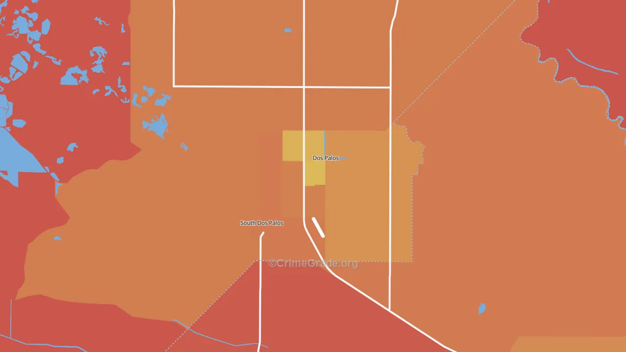 South Dos Palos, CA Map of Murder Rates