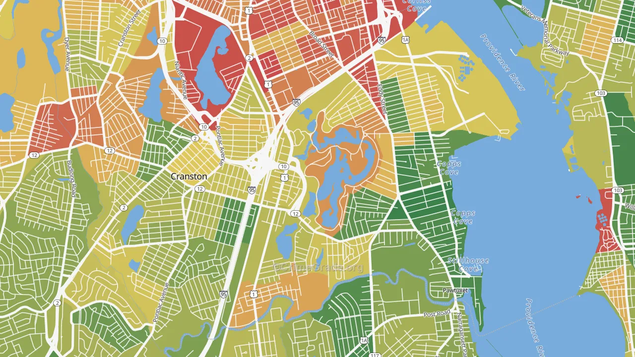 South Elmwood, Providence, RI Map of Murder Rates