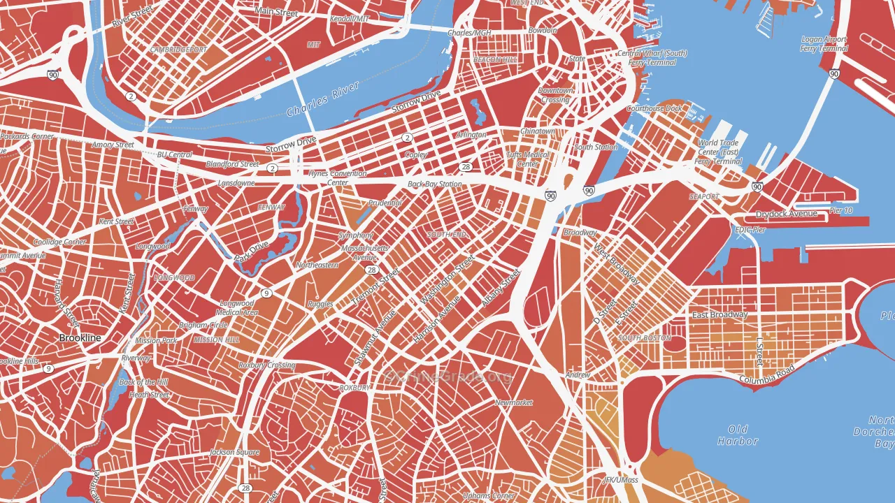 South End, Boston, MA Map of Murder Rates