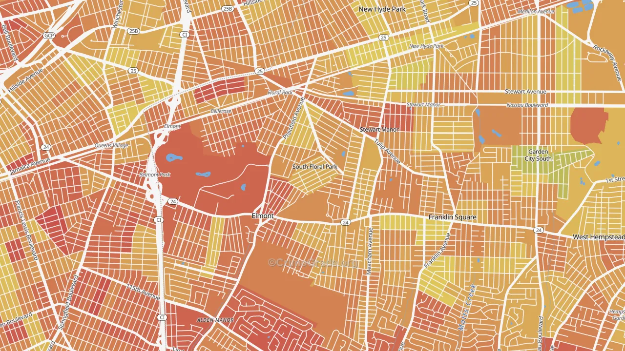 South Floral Park, NY Map of Murder Rates