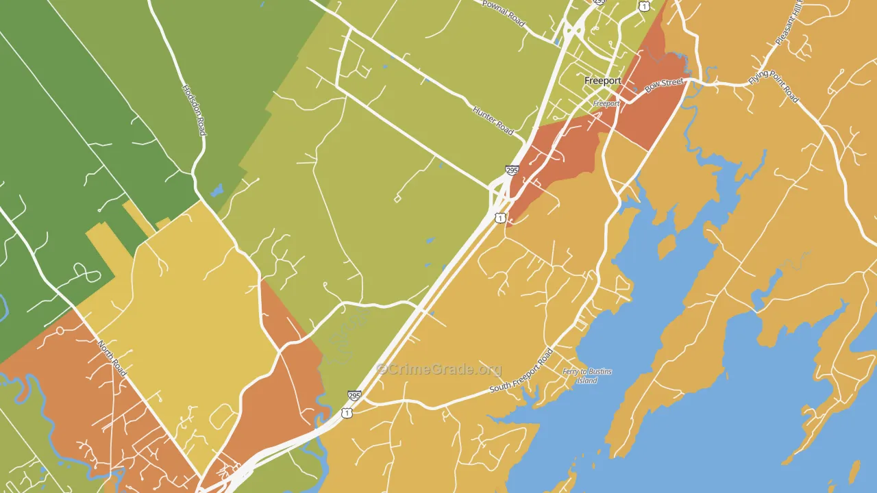 South Freeport, ME Map of Murder Rates