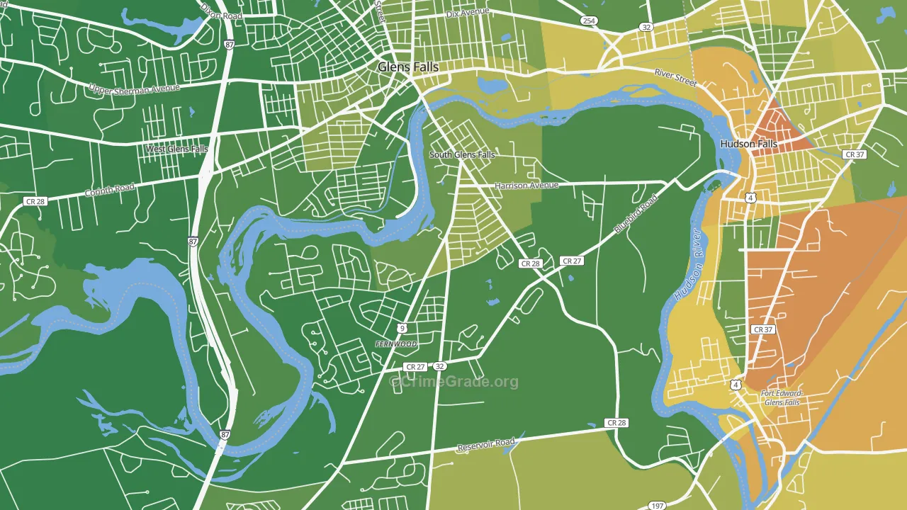 South Glens Falls, NY Map of Murder Rates