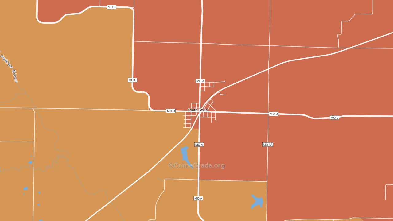 South Gorin, MO Map of Murder Rates