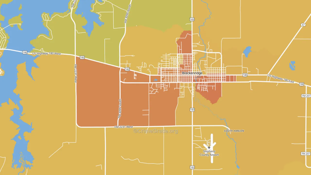 South Hanlon, TX Map of Murder Rates