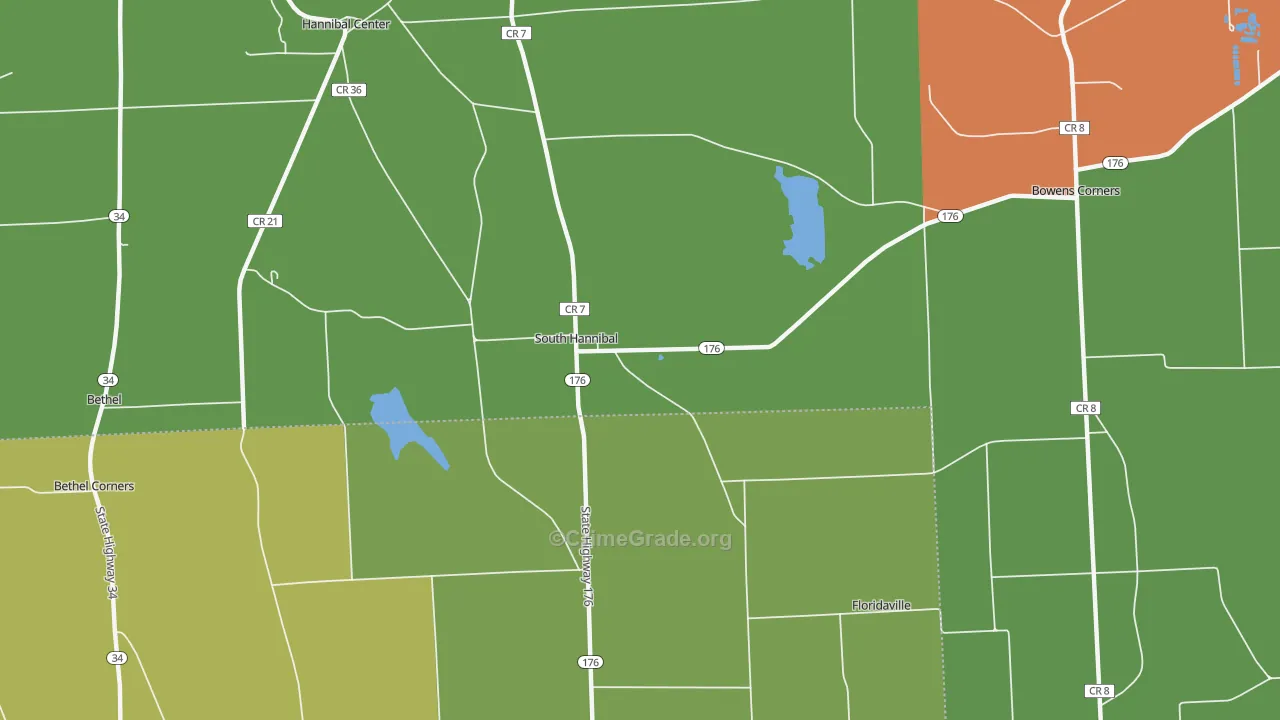 South Hannibal, NY Map of Murder Rates