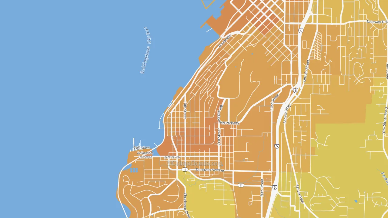 South Hill, Bellingham, WA Map of Murder Rates