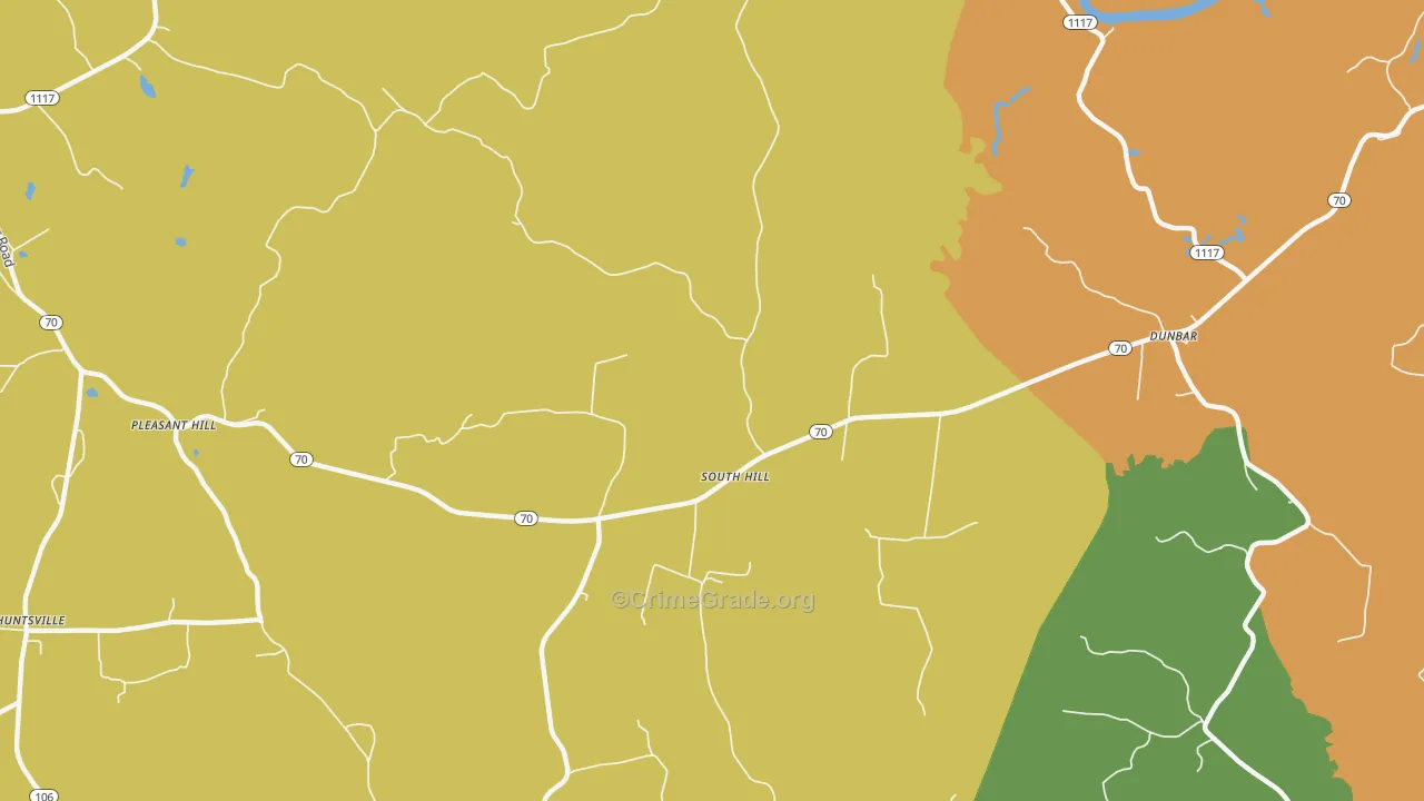 South Hill, KY Map of Murder Rates