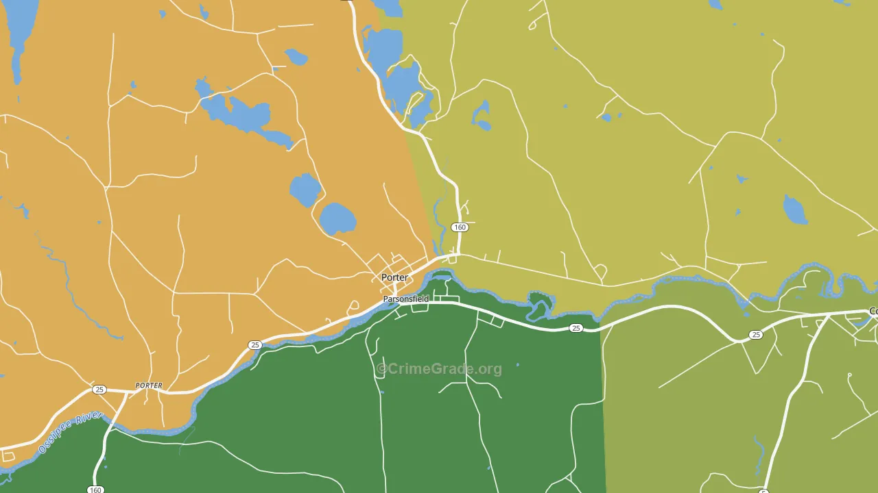 South Hiram, ME Map of Murder Rates