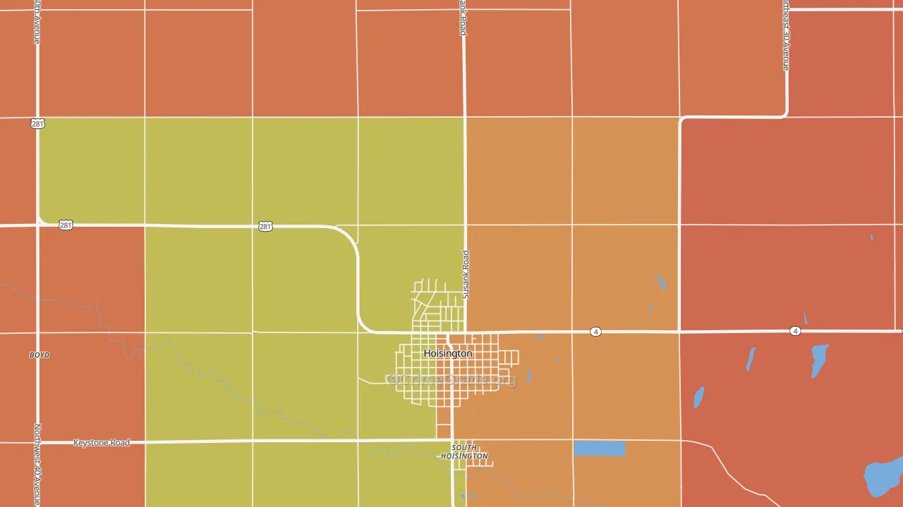 South Hoisington, KS Map of Murder Rates
